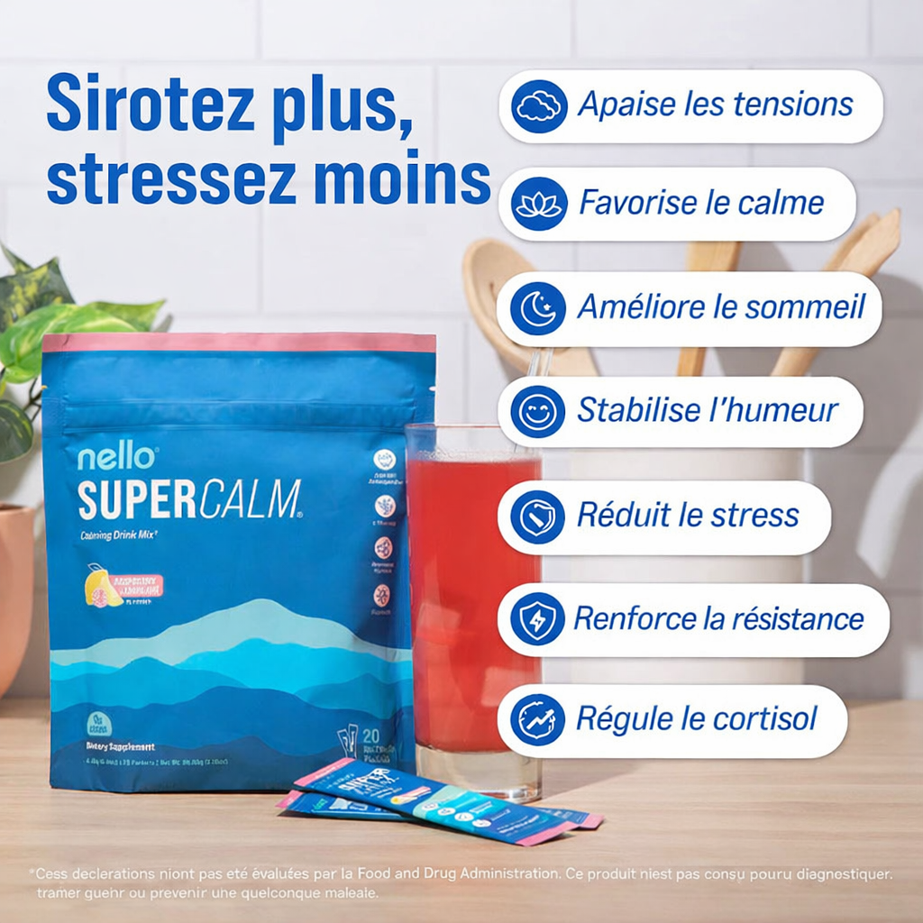 SUPERCALM™ - Dites à Dieu au stress quotidien, ventre et visage gonflés