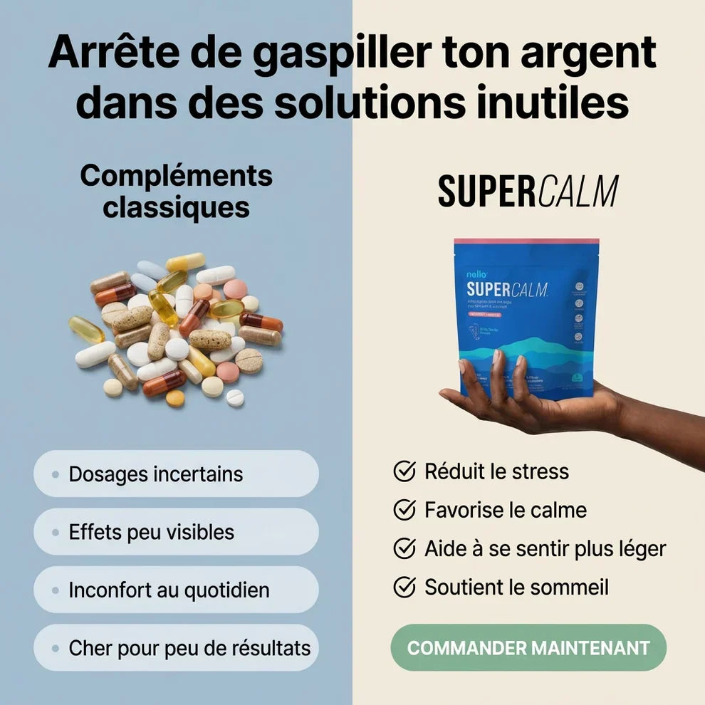 SUPERCALM™ - Dites à Dieu au stress quotidien, ventre et visage gonflés