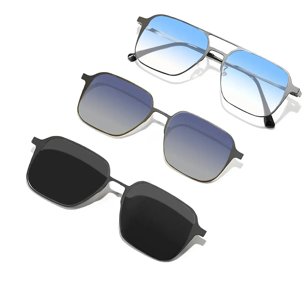6-en-1 Lunettes de soleil magnétiques polarisées