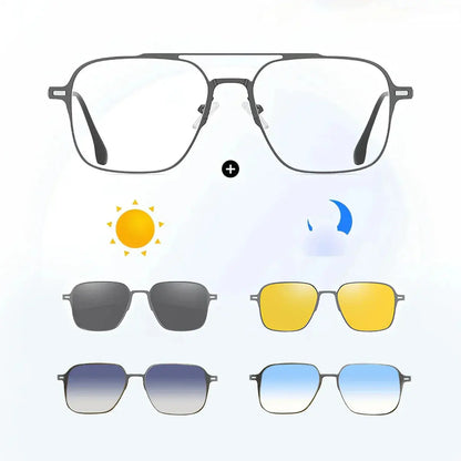 6-en-1 Lunettes de soleil magnétiques polarisées